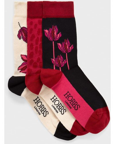 Hobbs Floral Sock Set - Red