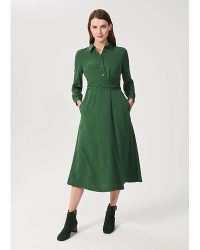 Hobbs Ina Shirt Dress - Green