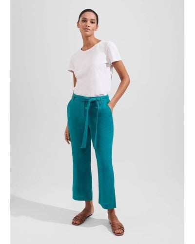 Hobbs Jacqui Crop Trousers - Blue