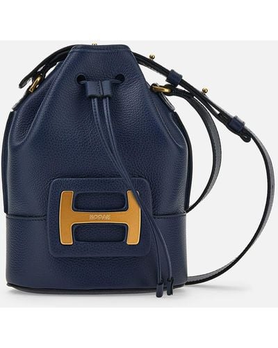 Hogan H-Bag Beuteltasche mit Kordelverschluss - Blau
