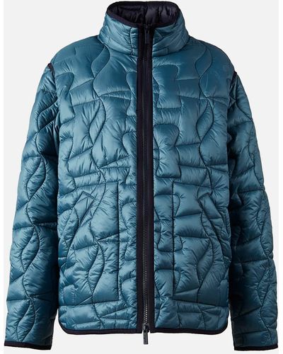 Hogan Quilted Bomber Jacket - Blue