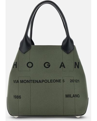Hogan Script Shopping Bag Medium - Green
