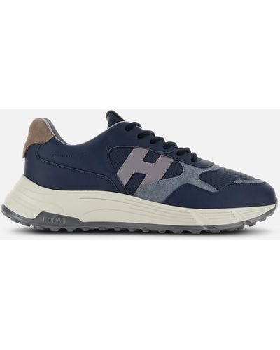 Hogan Hyperlight panelled sneakers in pelle - Blu