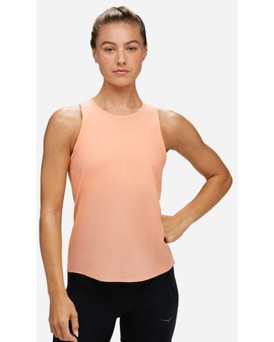 Hoka One One Débardeur de running Airolite pour Femme en Papaya Taille M | T-Shirts À Manches Courtes - Multicolore