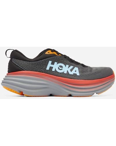 Hoka One One Bondi 8 Chaussures pour Homme en Anthracite/Castlerock Taille 40 2/3 | Route - Bleu