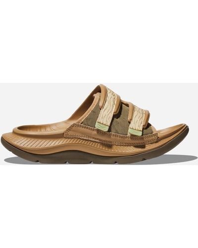 Hoka One One Ora Luxe Chaussures en Wheat/Mushroom Taille M38 2/3/ W40 | Récupération - Marron