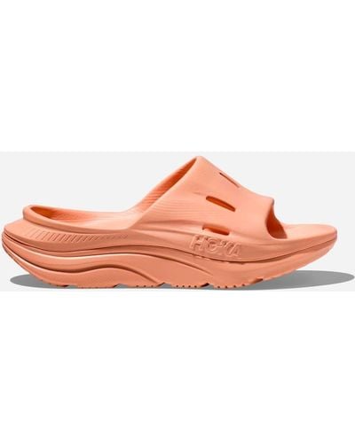 Hoka One One Ora Recovery Slide 3 Schuhe in Papaya/Papaya Größe M42 2/3/ W44 | Freizeit - Rot