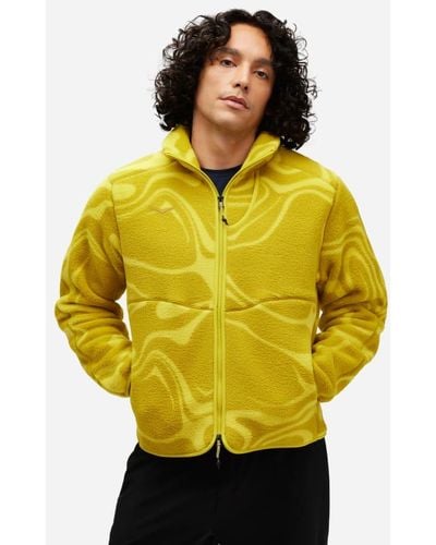 Hoka One One Ridgetop Full-zip Fleece Print - Yellow