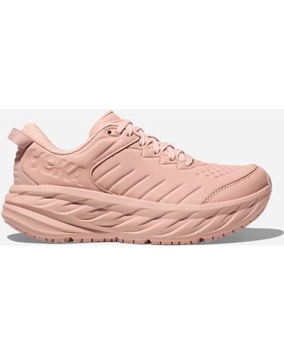 Hoka One One Bondi SR Schuhe für Damen in Peach Whip/Peach Whip Größe 38 Weit | Straße - Pink