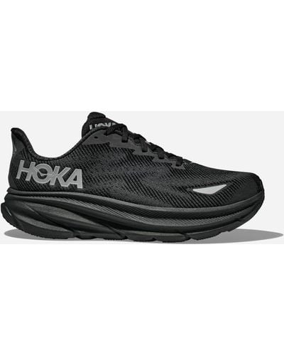 Hoka One One Clifton 9 GORE-TEX Chaussures pour Homme en Black Taille 40 2/3 | Route - Noir