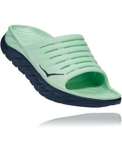 Hoka One One Ora Recovery Slide 2 pour Homme en Green Ash/Outer Space Taille 45 1/3 | Recovery - Vert