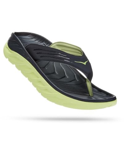 Hoka One One Ora Recovery Flip 2 pour Homme en Blue Graphite/Butterfly Taille 49 1/3 | Recovery - Bleu