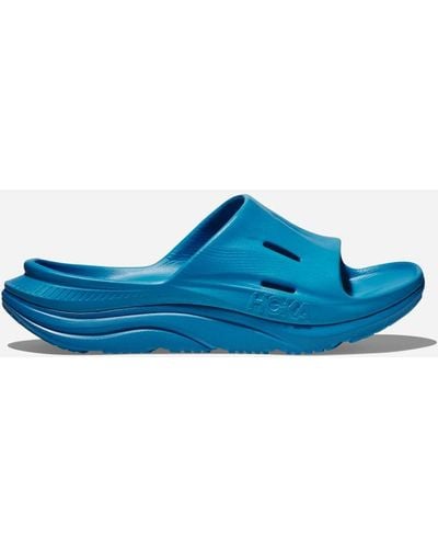 Hoka One One Ora Recovery Slide 3 Schuhe in Diva Blue/Diva Blue Größe M34 2/3/ W36 | Freizeit - Blau