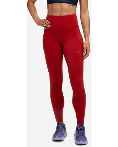 Hoka One One Collant en maille Elaro 68,6 cm pour Femme en Rust Taille XL | Leggings De Sport - Rouge