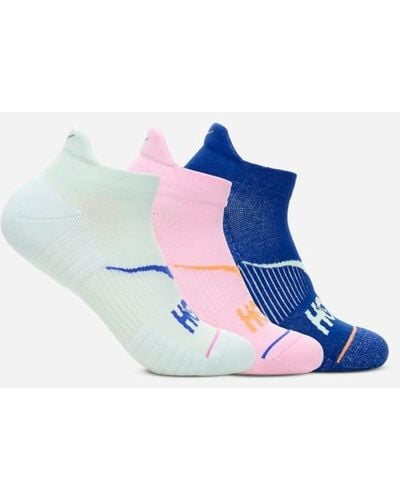 Hoka One One Dreierpack Lauffüßlinge in Aqua Brze/Pink Twilight/Ultramarine Größe L | Socken - Blau