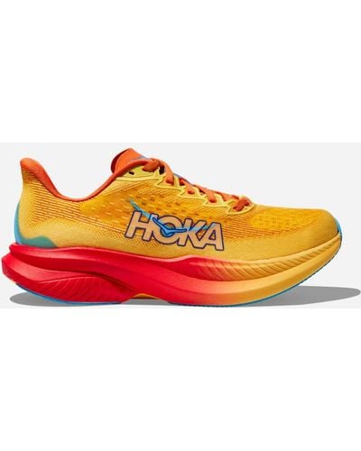 Hoka One One Mach 6 Chaussures pour Femme en Poppy/Squash Taille 39 1/3 | Route - Orange