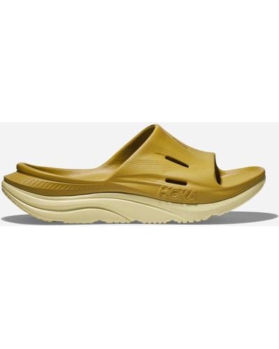 Hoka One One Ora Recovery Slide 3 Chaussures en Golden Lichen/Celery Root Taille M40/ W41 1/3 | Récupération - Jaune
