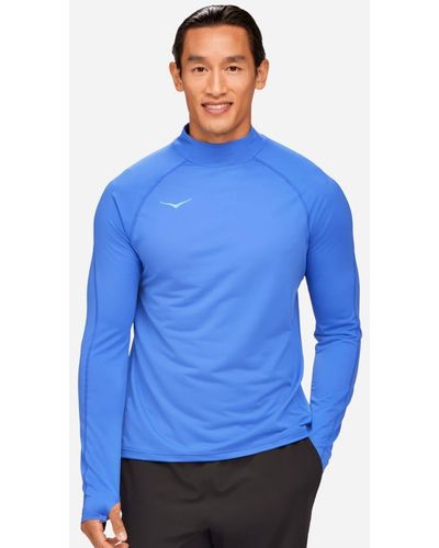 Hoka One One Couche Cold Weather pour Homme en Dazzling Blue Taille M | T-Shirts À Manches Longues - Bleu