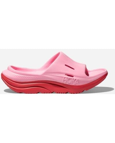 Hoka One One Ora Recovery Slide 3 Schuhe für Herren in Peony/Cerise Größe 36 2/3 | Freizeit - Pink