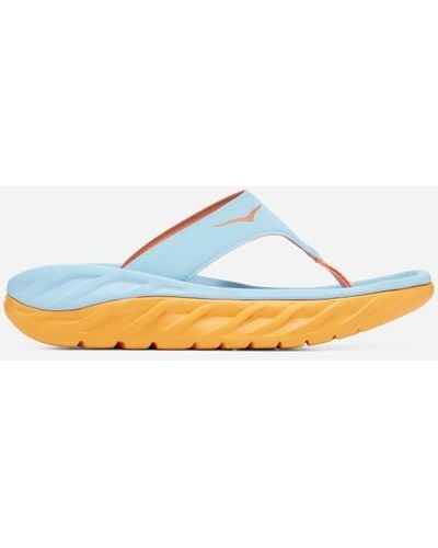 Hoka One One Ora Recovery Flip Chaussures pour Femme en Summer Song/Amber Yellow Taille 36 | Récupération - Bleu