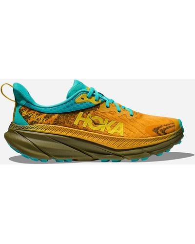 Hoka One One Challenger 7 GORE-TEX Chaussures en Golden Yellow/Avocado Taille 40 | Trail - Jaune