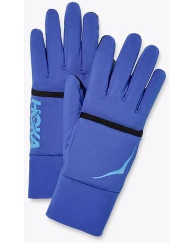 Hoka One One ColdSnap Fleecehandschuhe in Dazzling Blue Größe L | Handschuhe - Blau