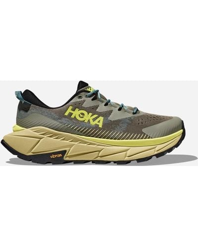 Hoka One One Skyline-Float X Chaussures pour Homme en Olive Haze/Celery Root Taille 40 2/3 | Randonnée - Vert