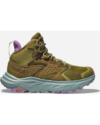 Hoka One One Anacapa 2 Mid GORE-TEX Chaussures pour Femme en Green Moss/Agave Taille 36 2/3 | Randonnée - Vert
