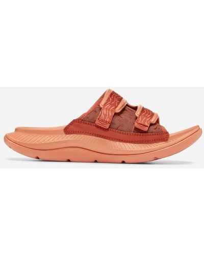 Hoka One One Ora Luxe Chaussures en Sun Baked/Baked Clay Taille M41 1/3/ W42 2/3 | Récupération - Rouge