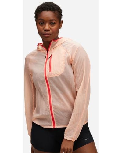 Hoka One One Veste Skyflow pour Femme en Apricot Taille S | Vestes - Rose