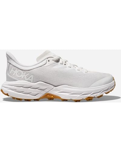 Hoka One One Speedgoat 5 Schuhe für Damen in White/Nimbus Cloud Größe 36 | Gelände - Weiß