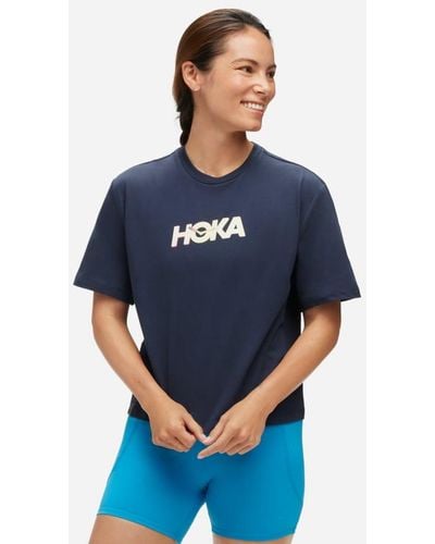 Hoka One One Graphic Ss T-shirt - Blue