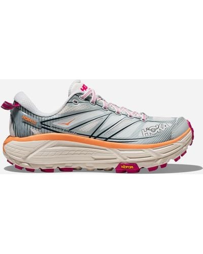 Hoka One One Mafate Speed 2 Chaussures en White/Ice Flow Taille 46 2/3 | Trail - Bleu