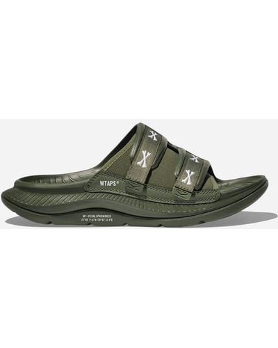Hoka One One Ora Luxe WTAPS Schuhe in Four Leaf Clover/White Größe M34 2/3/ W36 | Lifestyle - Grün