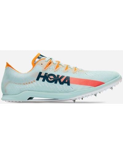Hoka One One Cielo X MD Schuhe in Blue Glass/Radiant Yellow Größe 40 2/3 | Wettkampf - Blau