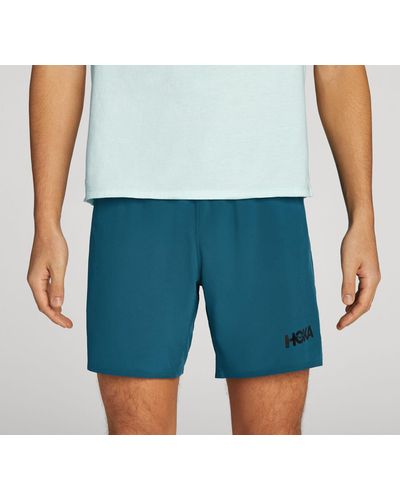 Hoka One One Glide Shorts, 18 cm für Herren in Blue Coral Größe S | Shorts - Blau