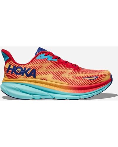 Hoka One One Clifton 9 Road Running Shoes - Red