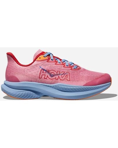 Hoka One One Mach 6 Chaussures pour Enfant en Peony/Cerise Taille 36 2/3 | Route - Rouge