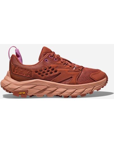 Hoka One One Anacapa Breeze Low Chaussures pour Femme en Baked Clay/Cork Taille 38 2/3 | Randonnée - Rouge