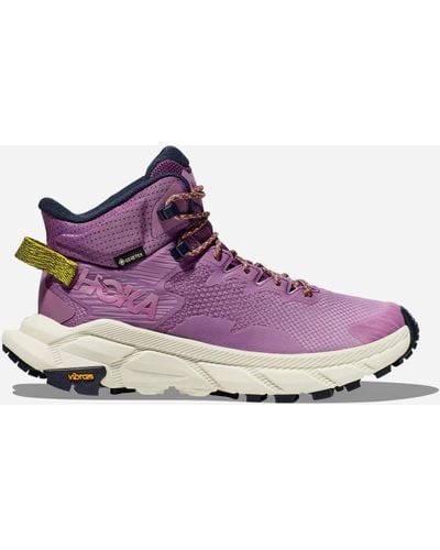 Hoka One One Trail Code GORE-TEX Chaussures pour Femme en Amethyst/Celadon Tint Taille 36 2/3 | Randonnée - Violet