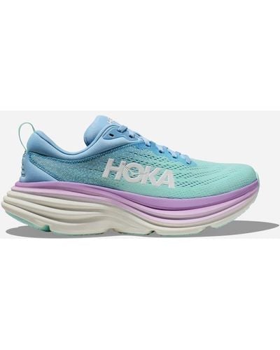 Hoka One One Bondi 8 Schuhe für Damen in Airy Blue/Sunlit Ocean Größe 36 2/3 | Straße - Blau