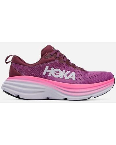 Hoka One One Bondi 8 Chaussures pour Femme en Beautyberry/Grape Wine Taille 42 | Route - Violet