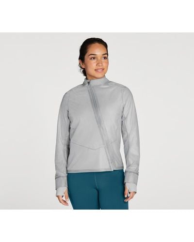 Hoka One One Performance Shield Jacke für Damen in Lunar Rock Größe L | Jacken - Grau