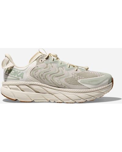 Hoka One One Clifton LS Satisfy Running Schuhe in Celadon Tint/Whisper White Größe 36 | Lifestyle - Mettallic