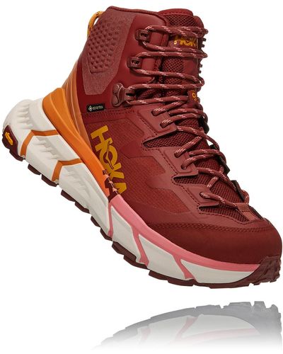 Hoka One One Tennine Hike GORE-TEX Schuhe für Damen in Cherry Mahogany/Strawberry Ice Größe 36 | Wandern - Rot