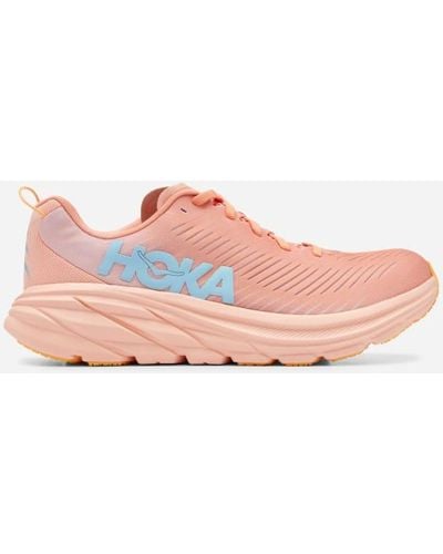 Hoka One One Rincon 3 Schuhe für Damen in Shell Coral/Peach Parfait Größe 40 2/3 | Straße - Pink