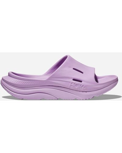 Hoka One One Ora Recovery Slide 3 Chaussures en Violet Bloom/Violet Bloom Taille M40/ W41 1/3 | Récupération