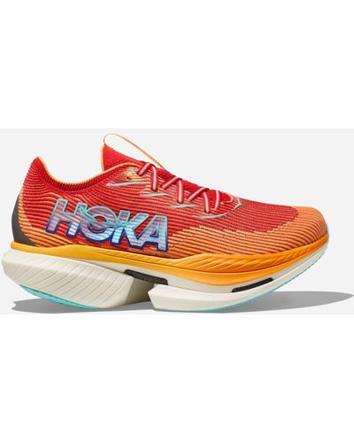 Hoka One One Cielo X1 Chaussures en Cerise/Solar Flare Taille 49 1/3 | Compétition - Rouge