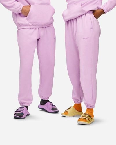 Hoka One One Jogging Essential en Violet Bloom Taille XL | Pantalons - Rose