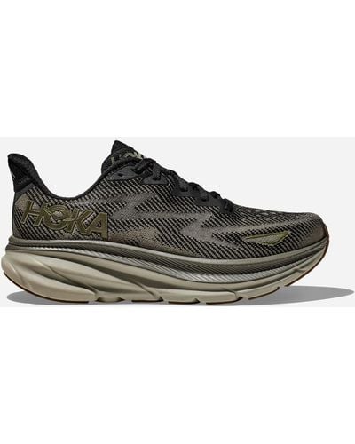 Hoka One One Clifton 9 Chaussures en Black/Slate Taille 52 | Route - Noir